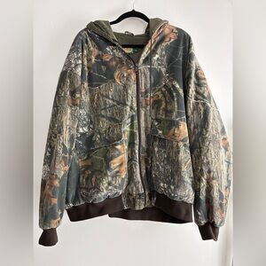 Vintage Cabela's Camo Quilted Jacket Liner in Olive/Tan